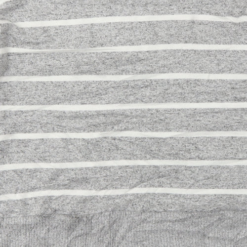 M&S Womens Grey Striped  Pullover Jumper Size 6