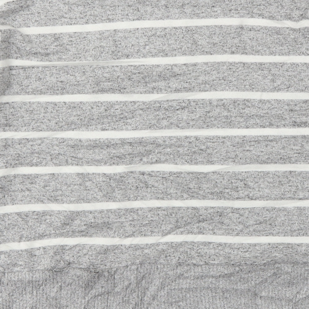 M&S Womens Grey Striped  Pullover Jumper Size 6