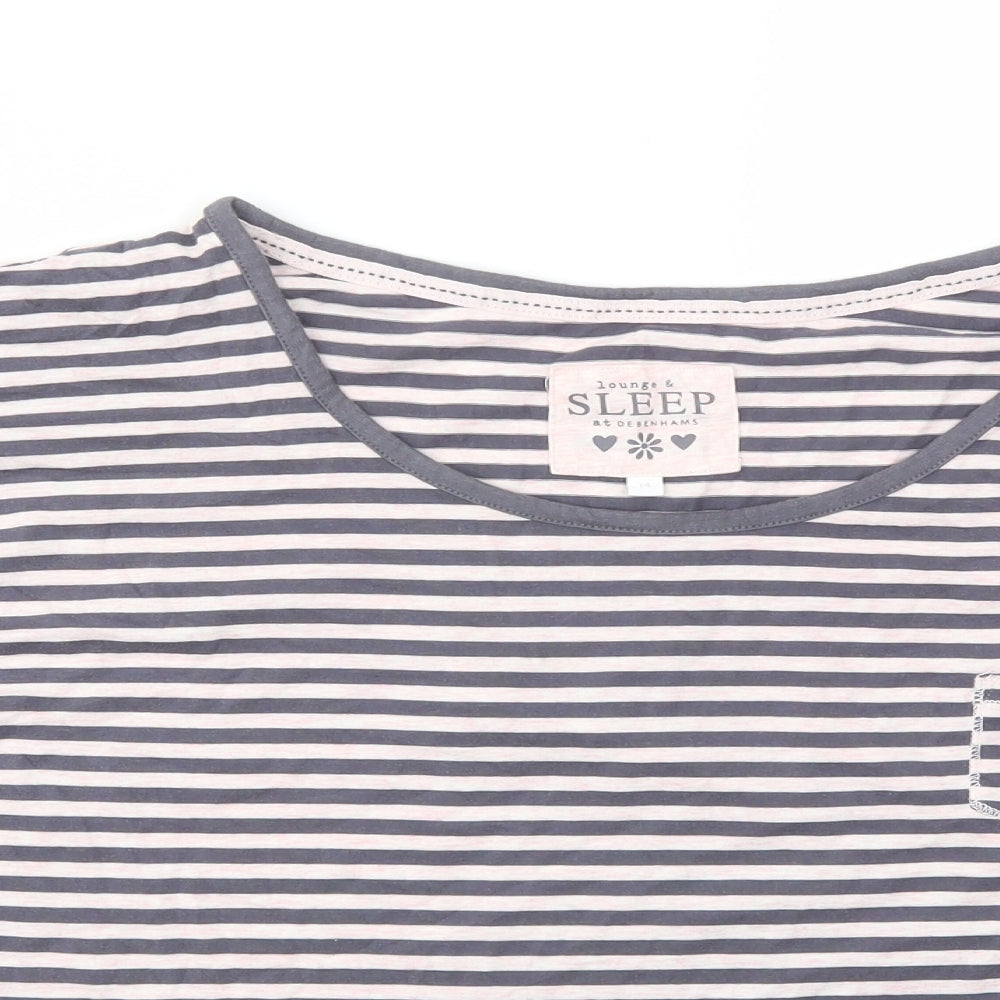 Debenhams Womens Multicoloured Striped  Basic T-Shirt Size 14