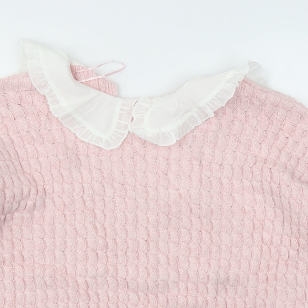 M&S Womens Pink   Pullover Jumper Size M