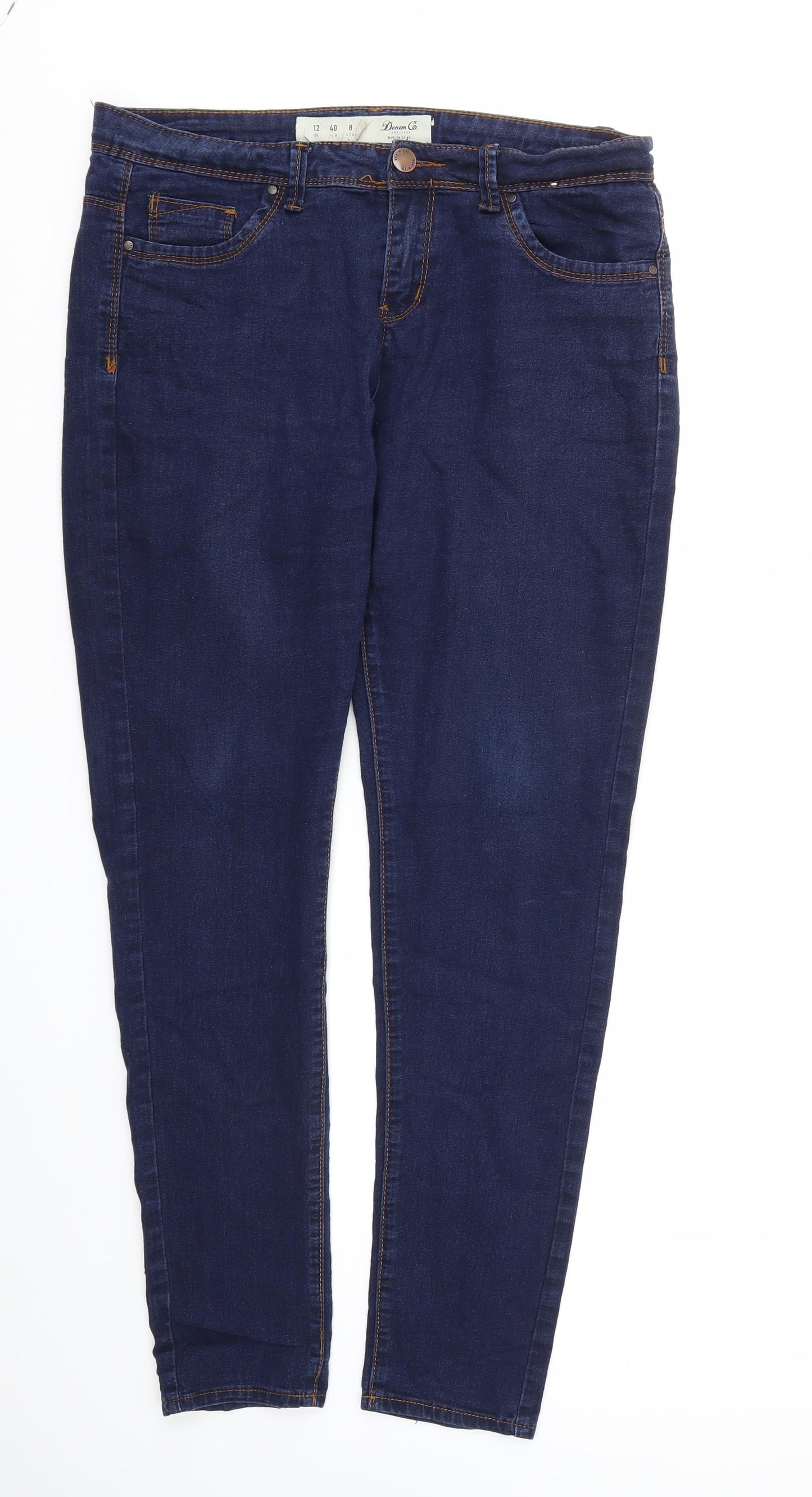 DENIM&CO Womens Blue   Skinny Jeans Size 12 L29 in