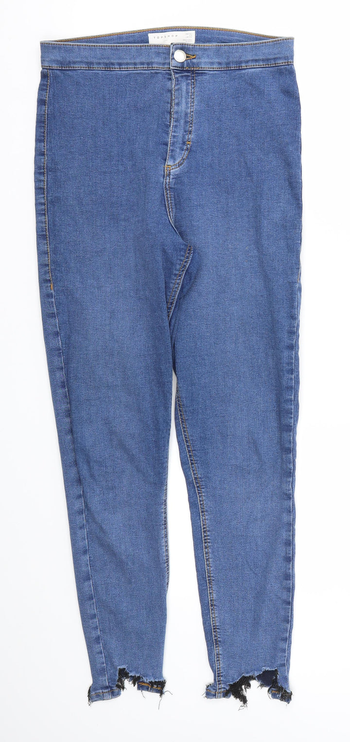 Topshop Womens Blue Skinny Jeans Size 30 L30 in