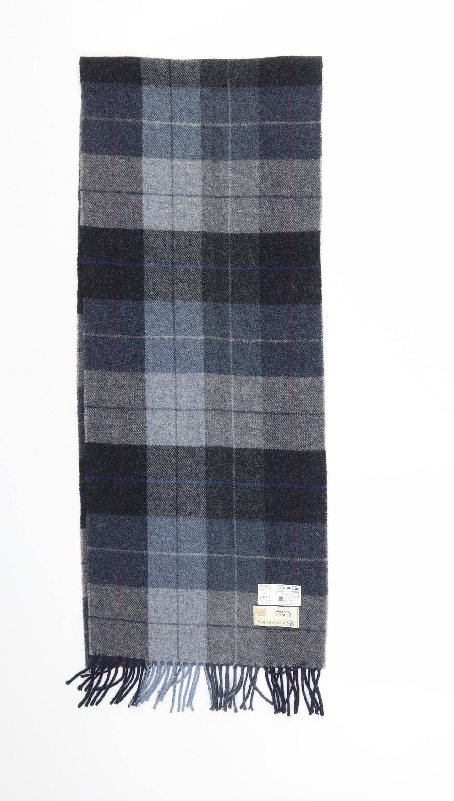 M&S Mens Multicoloured Plaids & Checks  Scarf  One Size