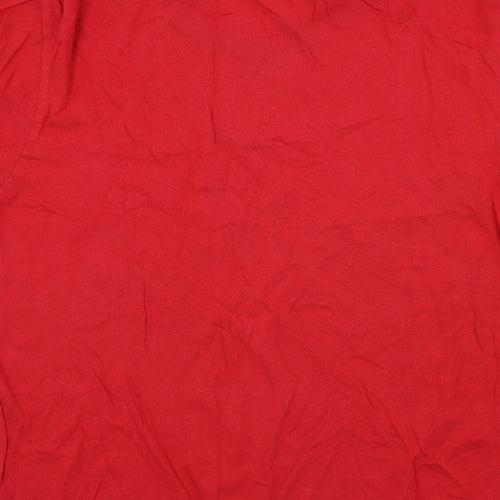 Preworn Mens Red Colourblock   T-Shirt Size M