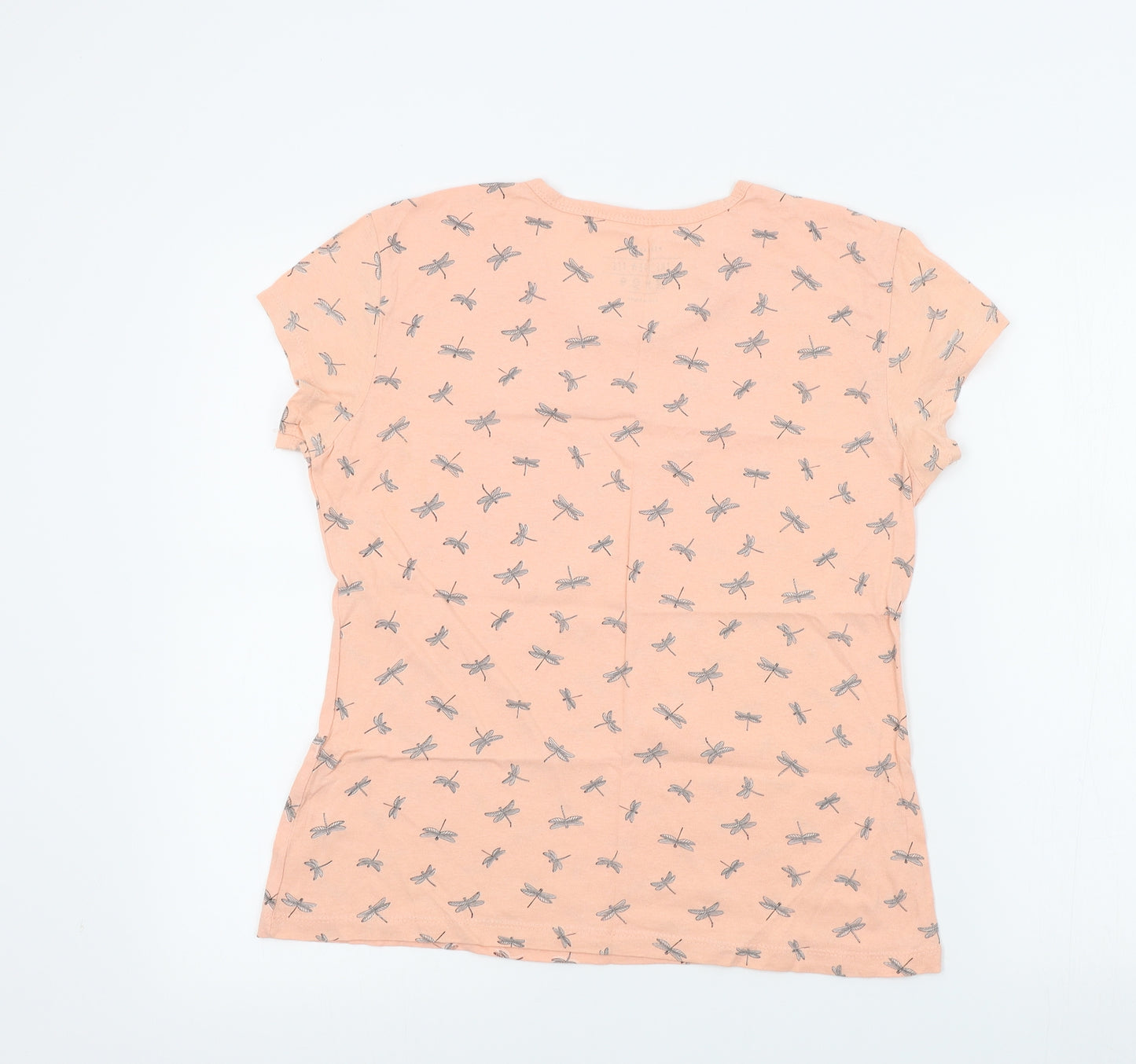 Primark Womens Orange Geometric  Basic T-Shirt Size 16