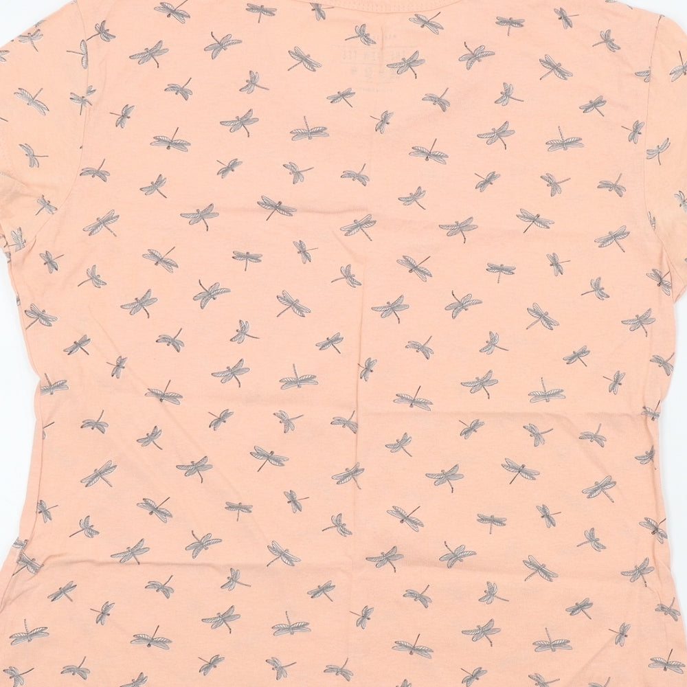 Primark Womens Orange Geometric  Basic T-Shirt Size 16
