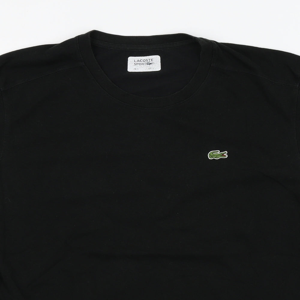 Lacoste Mens Black Colourblock   T-Shirt Size XL
