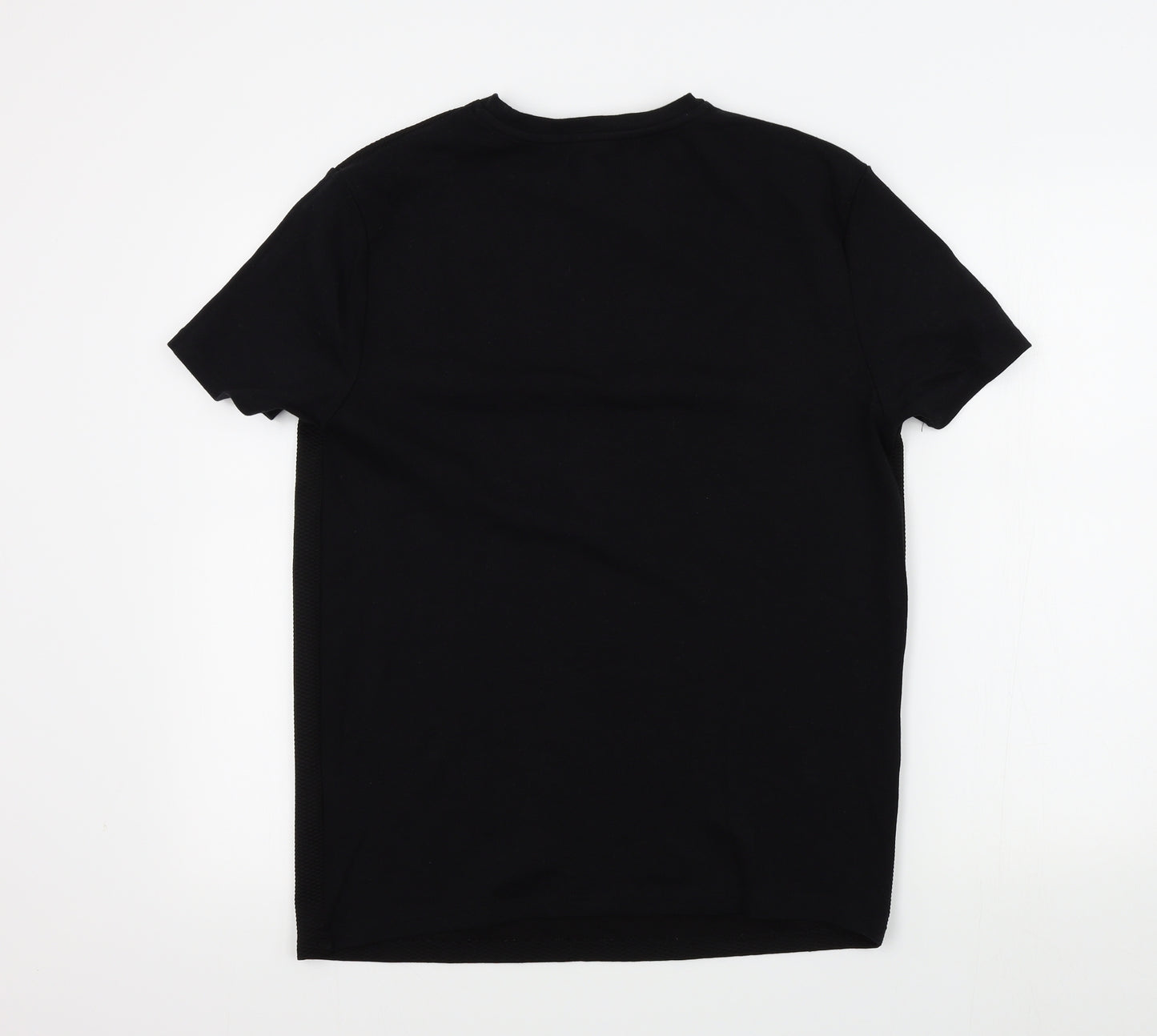 River Island Mens Black Colourblock   T-Shirt Size M
