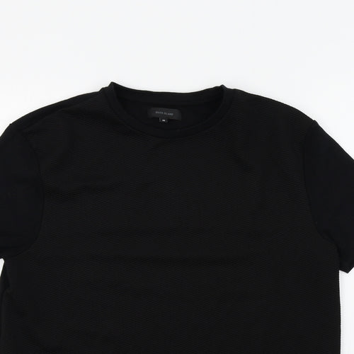 River Island Mens Black Colourblock   T-Shirt Size M
