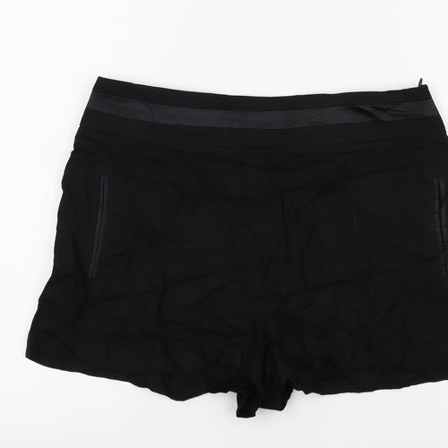 Lipsy Womens Black Colourblock  Bermuda Shorts Size 10