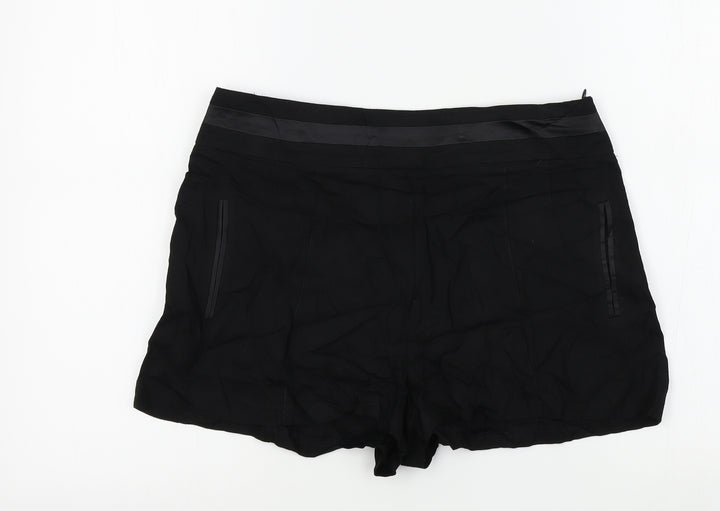 Lipsy Womens Black Colourblock Bermuda Shorts Size 10