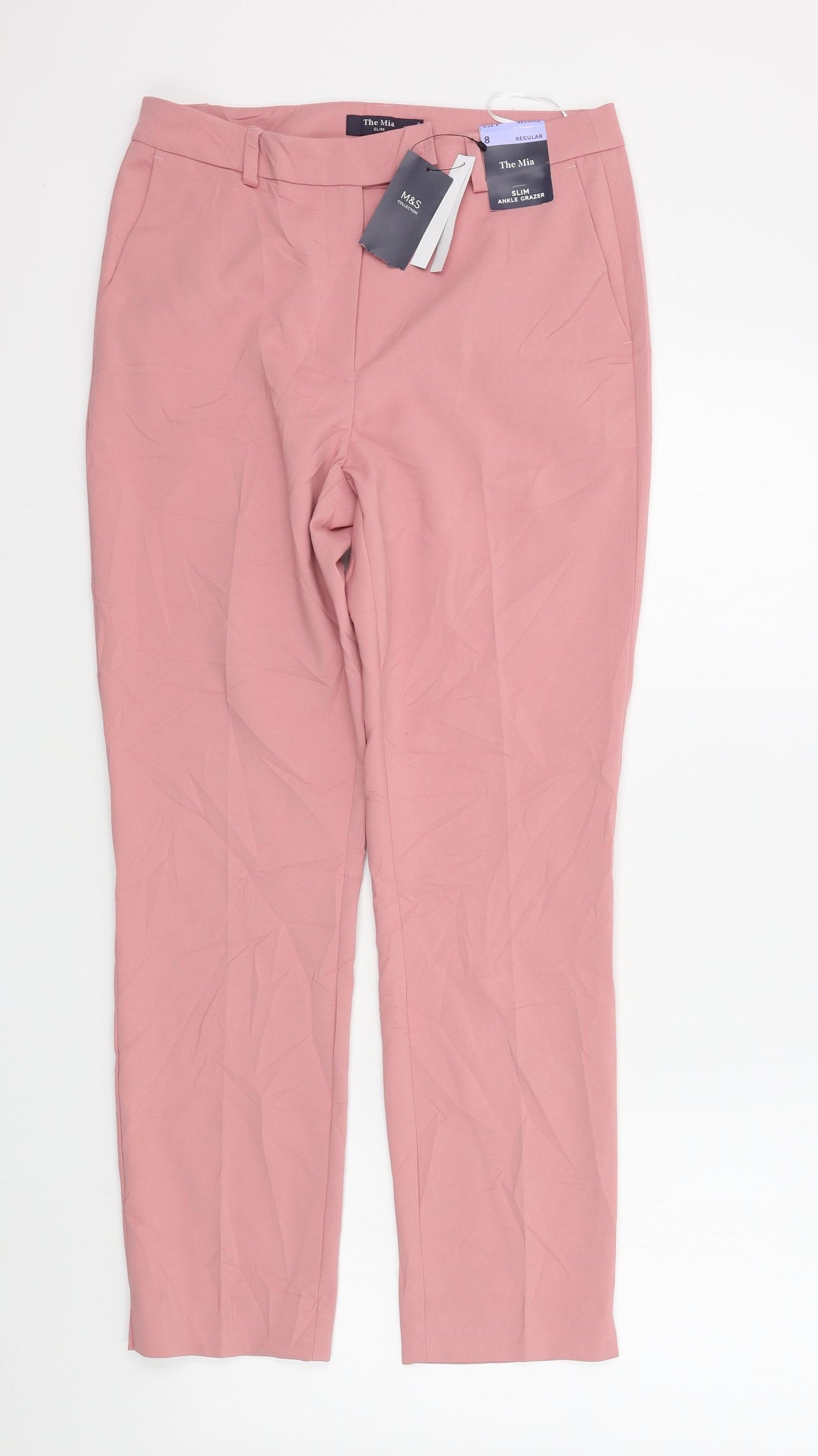 M&S Womens Pink   Trousers  Size 8 L27 in