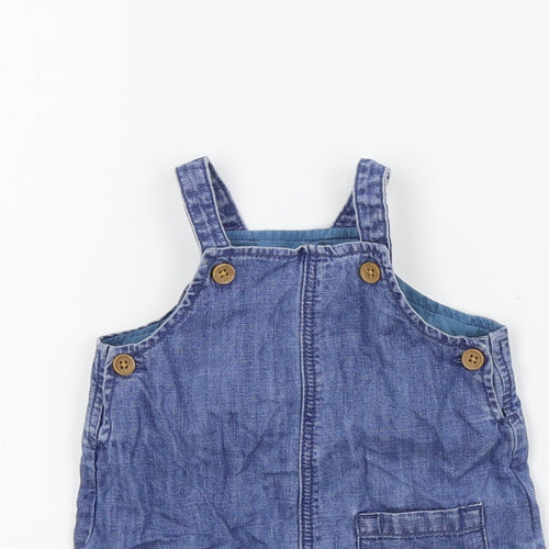 M&S Girls Blue Colourblock  A-Line  Size 6-9 Months