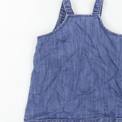 M&S Girls Blue Colourblock  A-Line  Size 6-9 Months