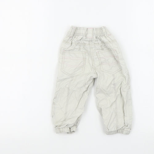 NEXT Girls Beige Colourblock  Cargo Trousers Size 12-18 Months