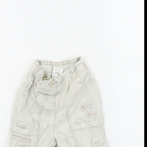 NEXT Girls Beige Colourblock  Cargo Trousers Size 12-18 Months