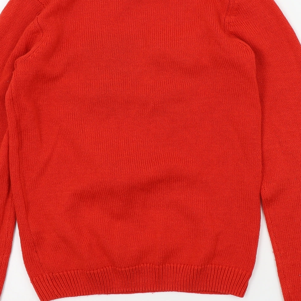 Merry Christmas Boys Red Colourblock  Pullover Jumper Size 12 Years  - Christmas Jumper