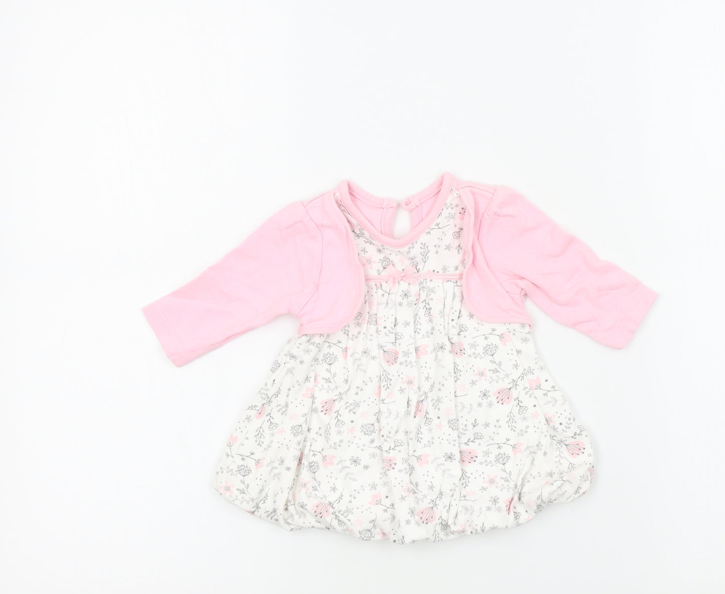George Girls Pink Colourblock  Fit & Flare  Size 0-3 Months