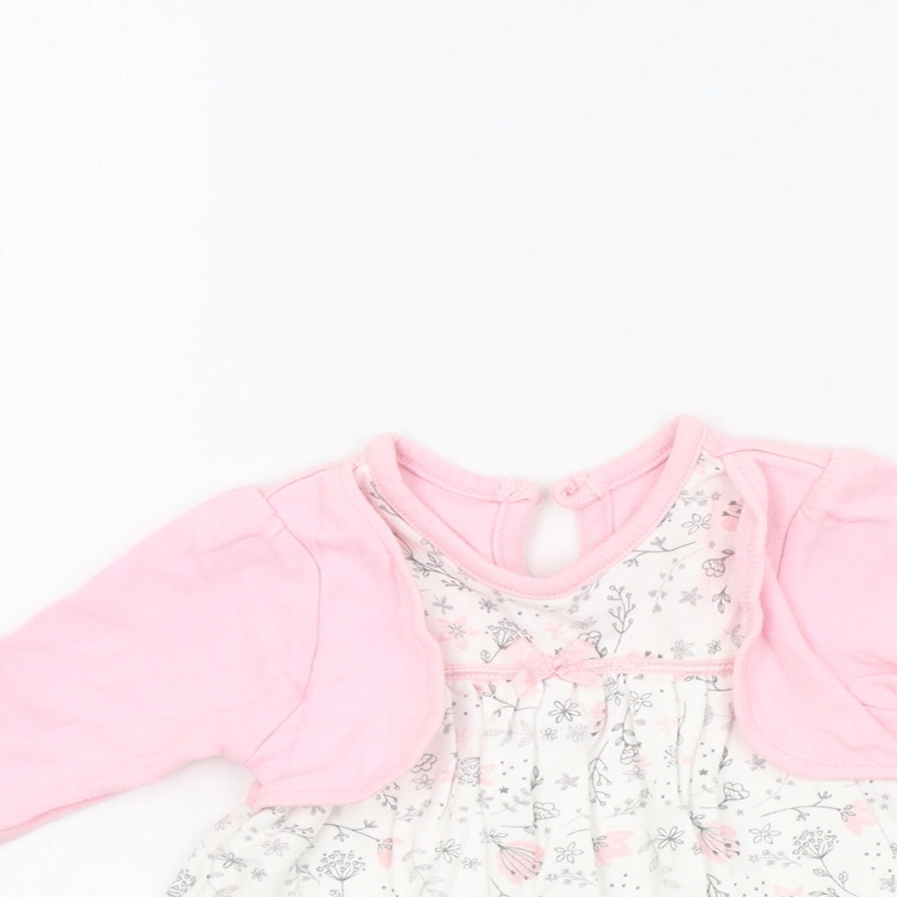 George Girls Pink Colourblock  Fit & Flare  Size 0-3 Months