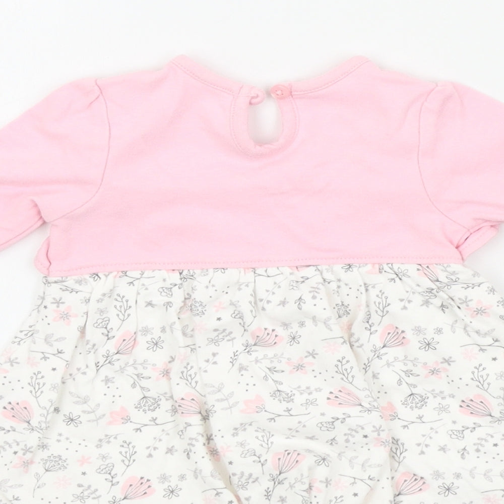 George Girls Pink Colourblock  Fit & Flare  Size 0-3 Months