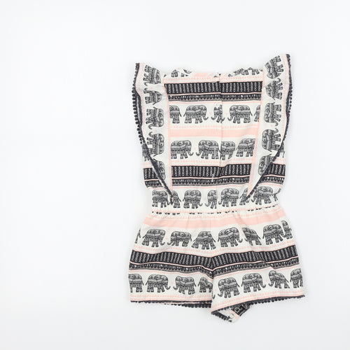 F&F Girls Black Geometric  Shorts One-Piece Size 18-24 Months