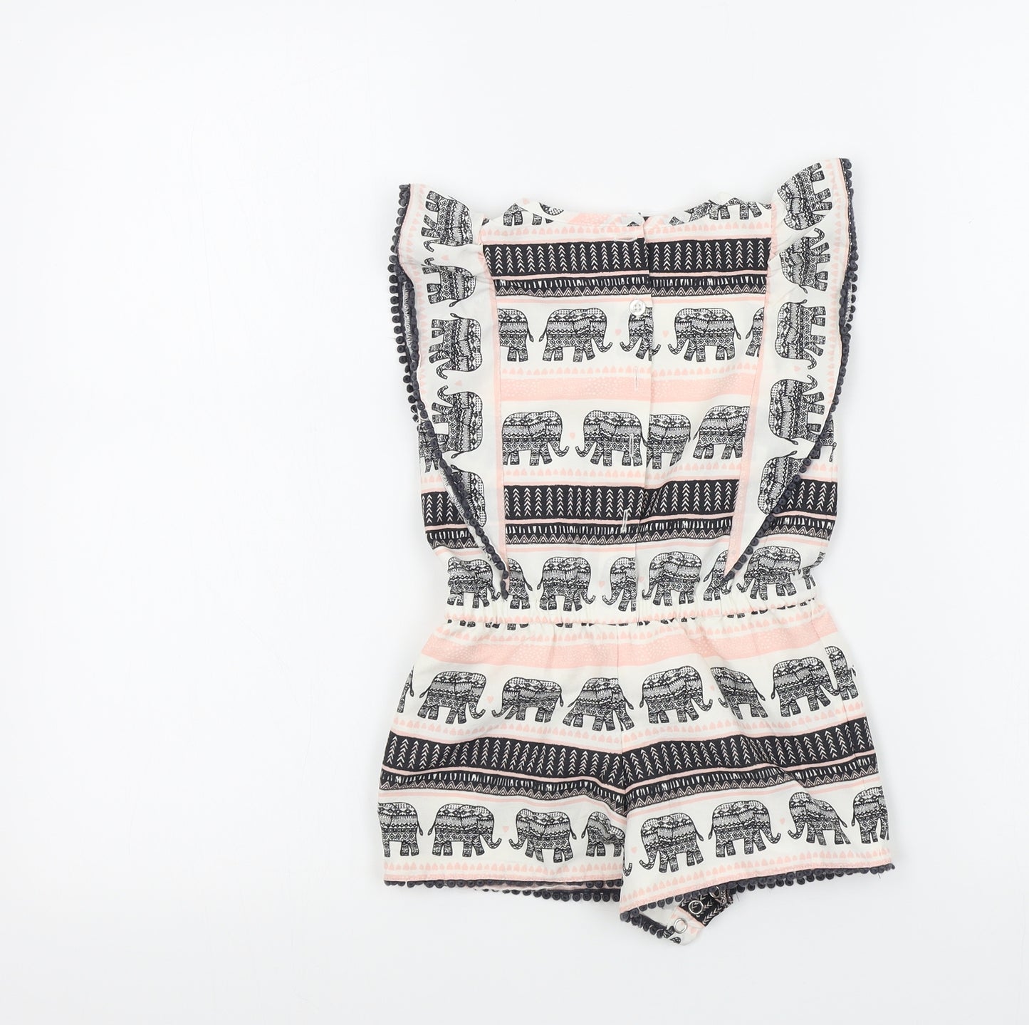F&F Girls Black Geometric  Shorts One-Piece Size 18-24 Months
