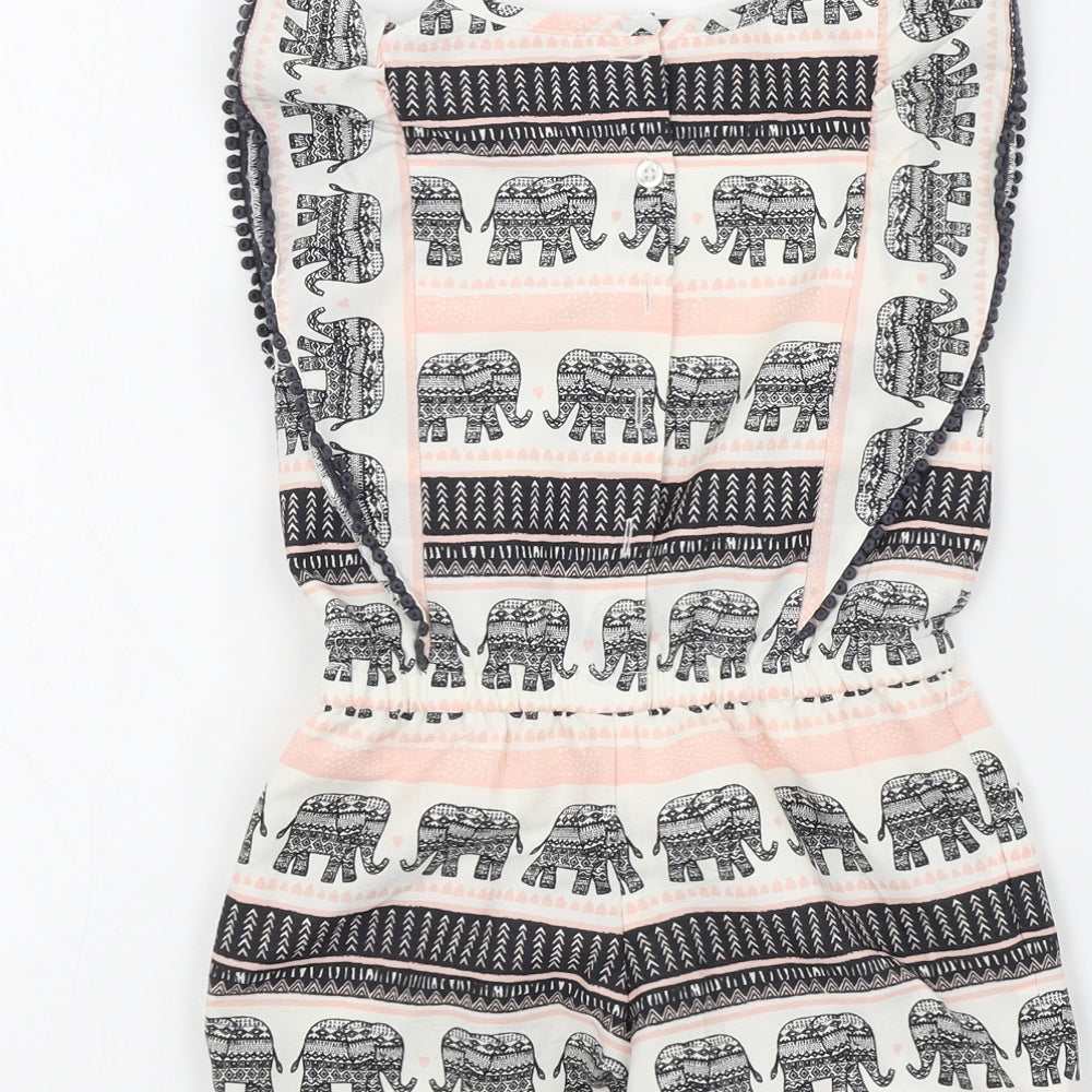 F&F Girls Black Geometric  Shorts One-Piece Size 18-24 Months