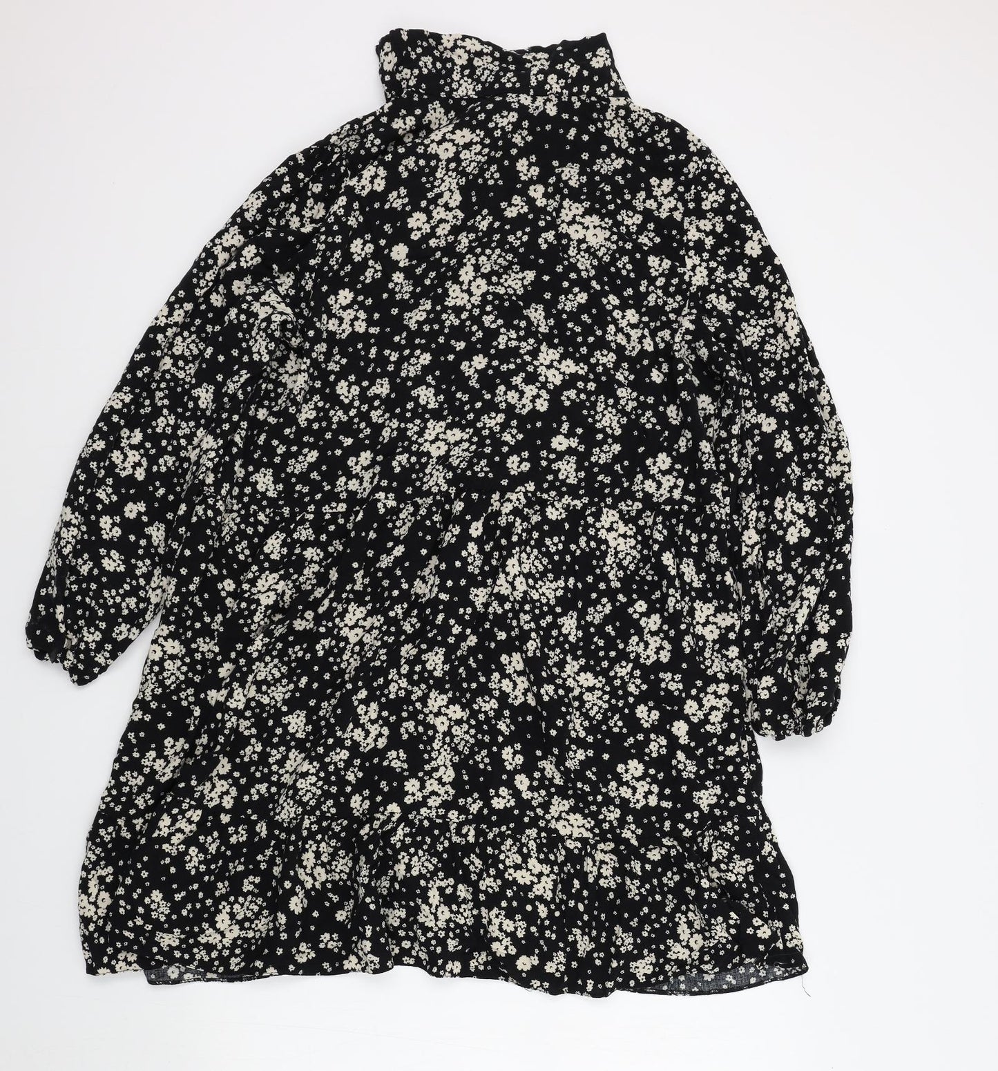 New Look Womens Black Floral  Basic Blouse Size 20