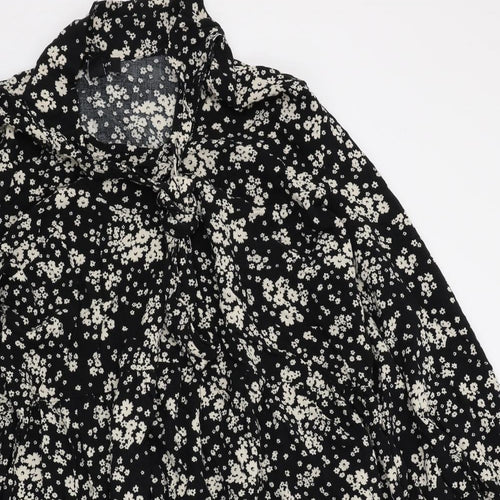 New Look Womens Black Floral  Basic Blouse Size 20