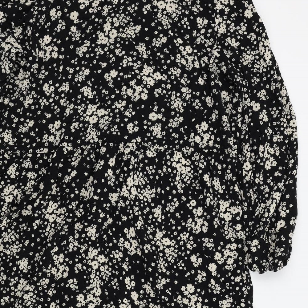 New Look Womens Black Floral  Basic Blouse Size 20