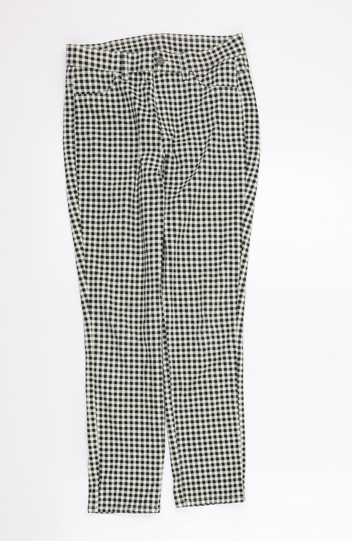 Uniqlo Womens Black Geometric Trousers Size 4 L24 in