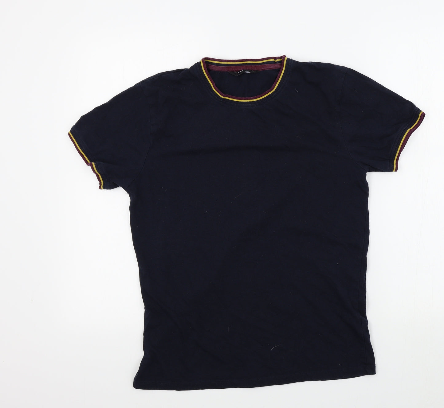 Peacocks Mens Blue Colourblock   T-Shirt Size M