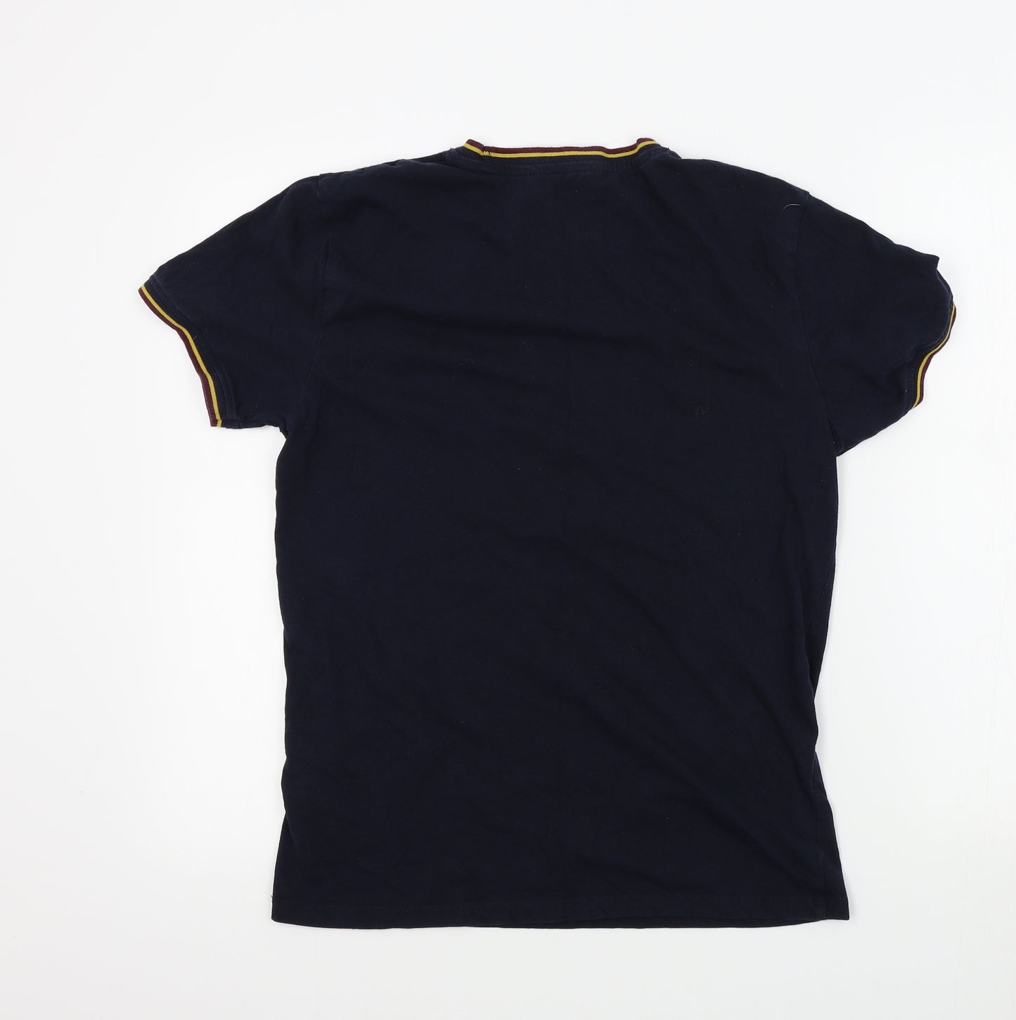 Peacocks Mens Blue Colourblock   T-Shirt Size M