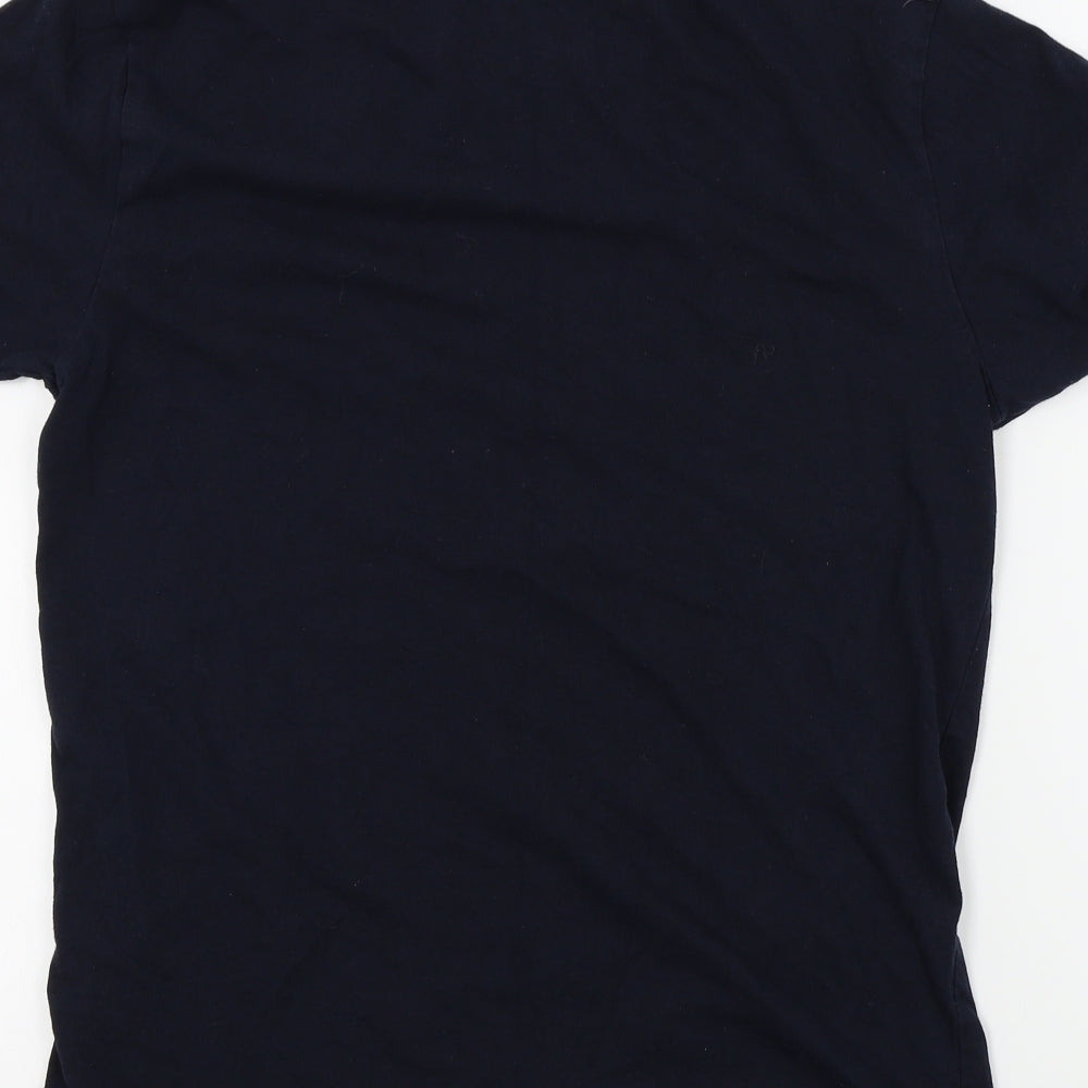 Peacocks Mens Blue Colourblock   T-Shirt Size M