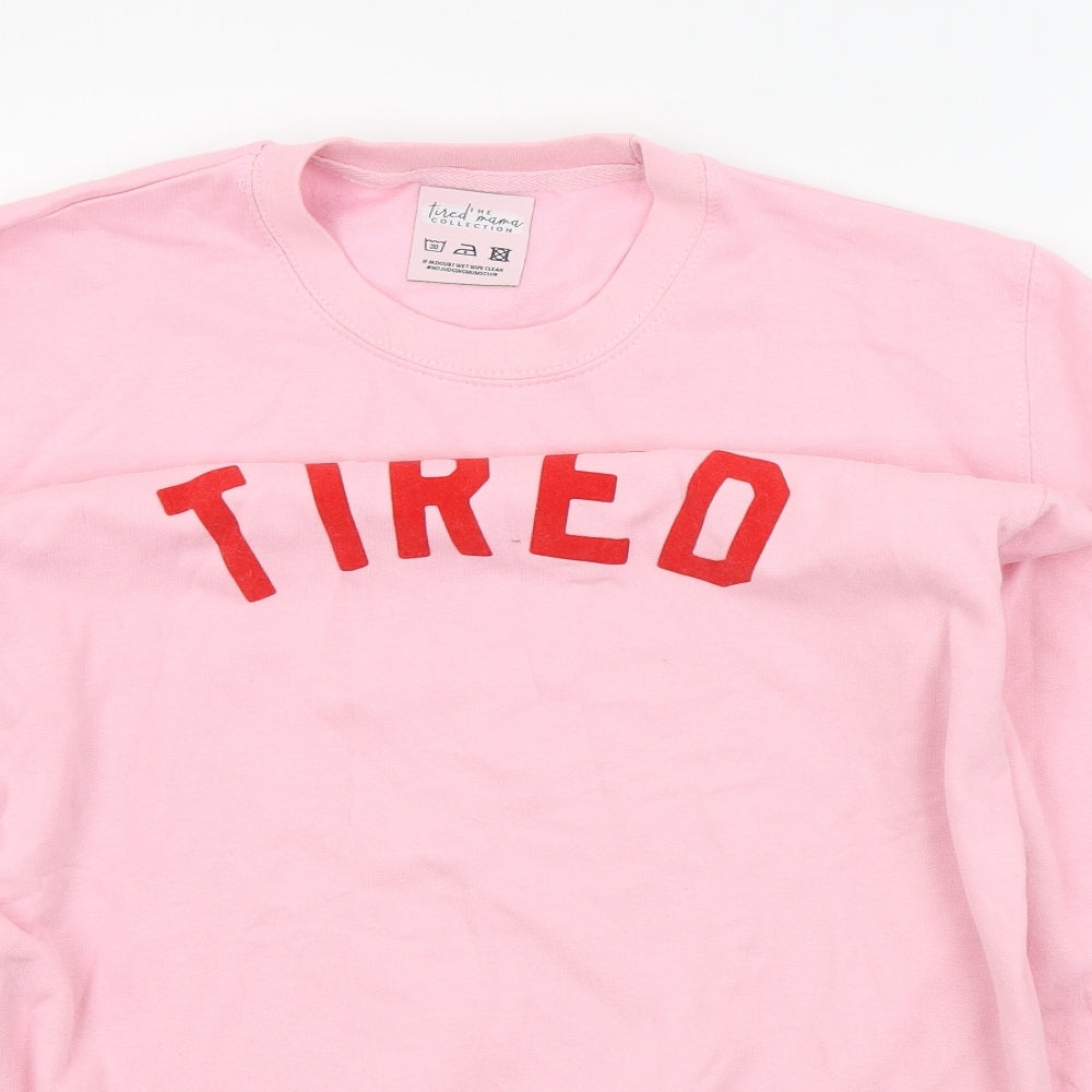 the tired mama collection Womens Pink   Pullover Jumper Size L
