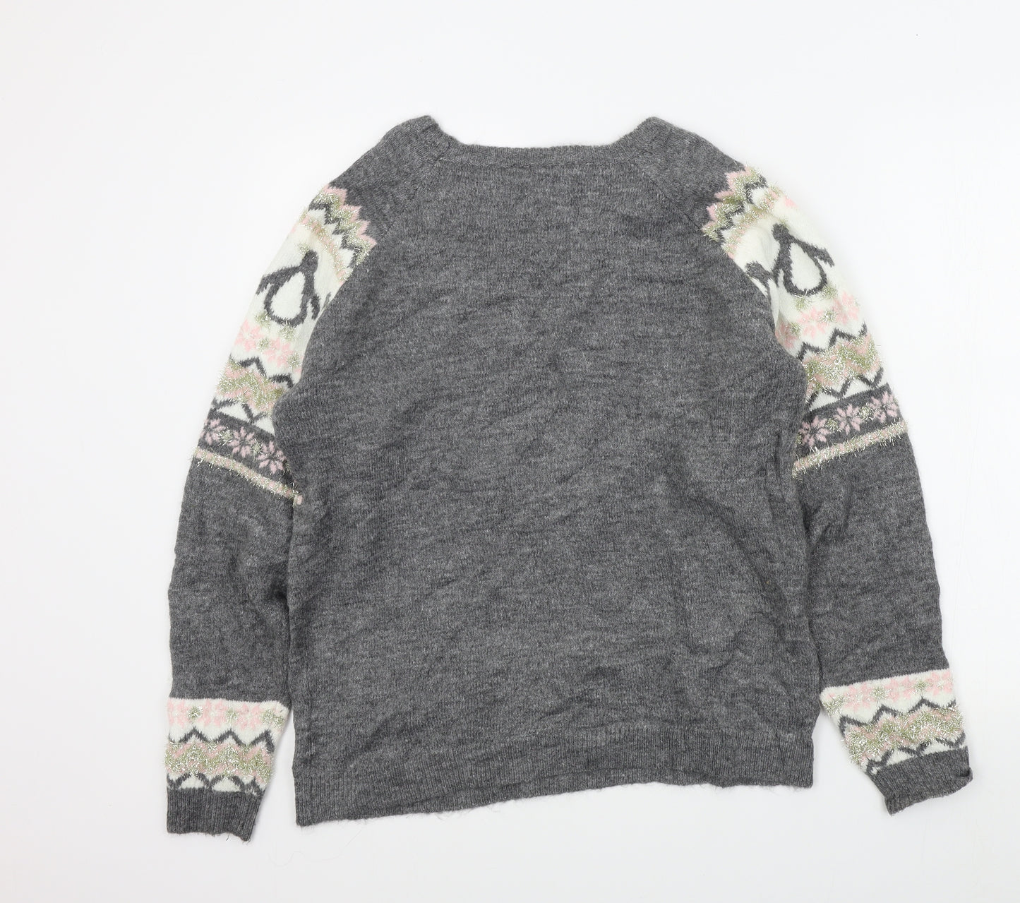 Dorothy Perkins Womens Green Geometric  Pullover Jumper Size 14