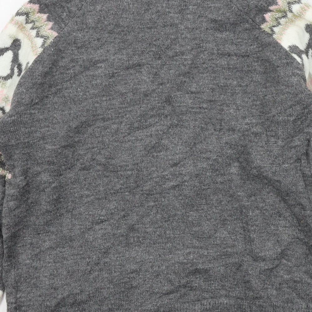 Dorothy Perkins Womens Green Geometric  Pullover Jumper Size 14