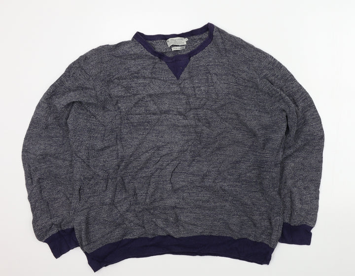 TU Mens Black Pullover Jumper Size L