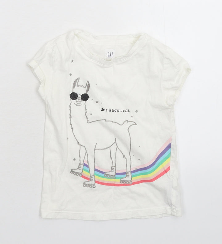 Gap Boys White Basic T-Shirt Size XS