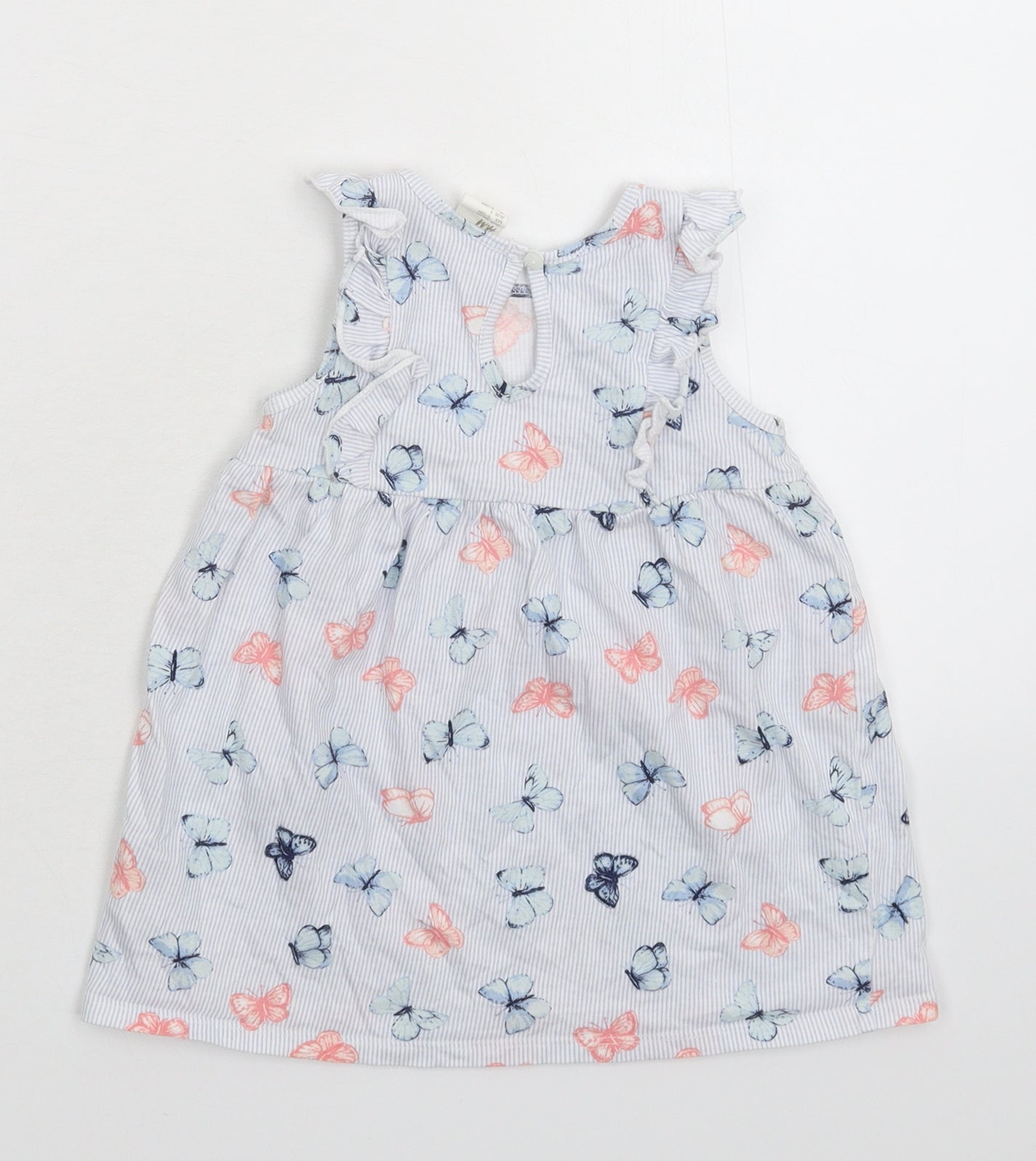 H&M Girls Multicoloured Striped  Fit & Flare  Size 9-12 Months