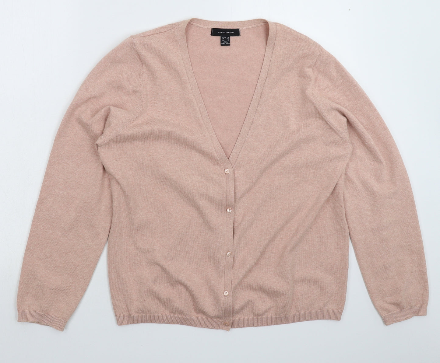 Atmosphere Womens Beige  Knit Cardigan Jumper Size 18