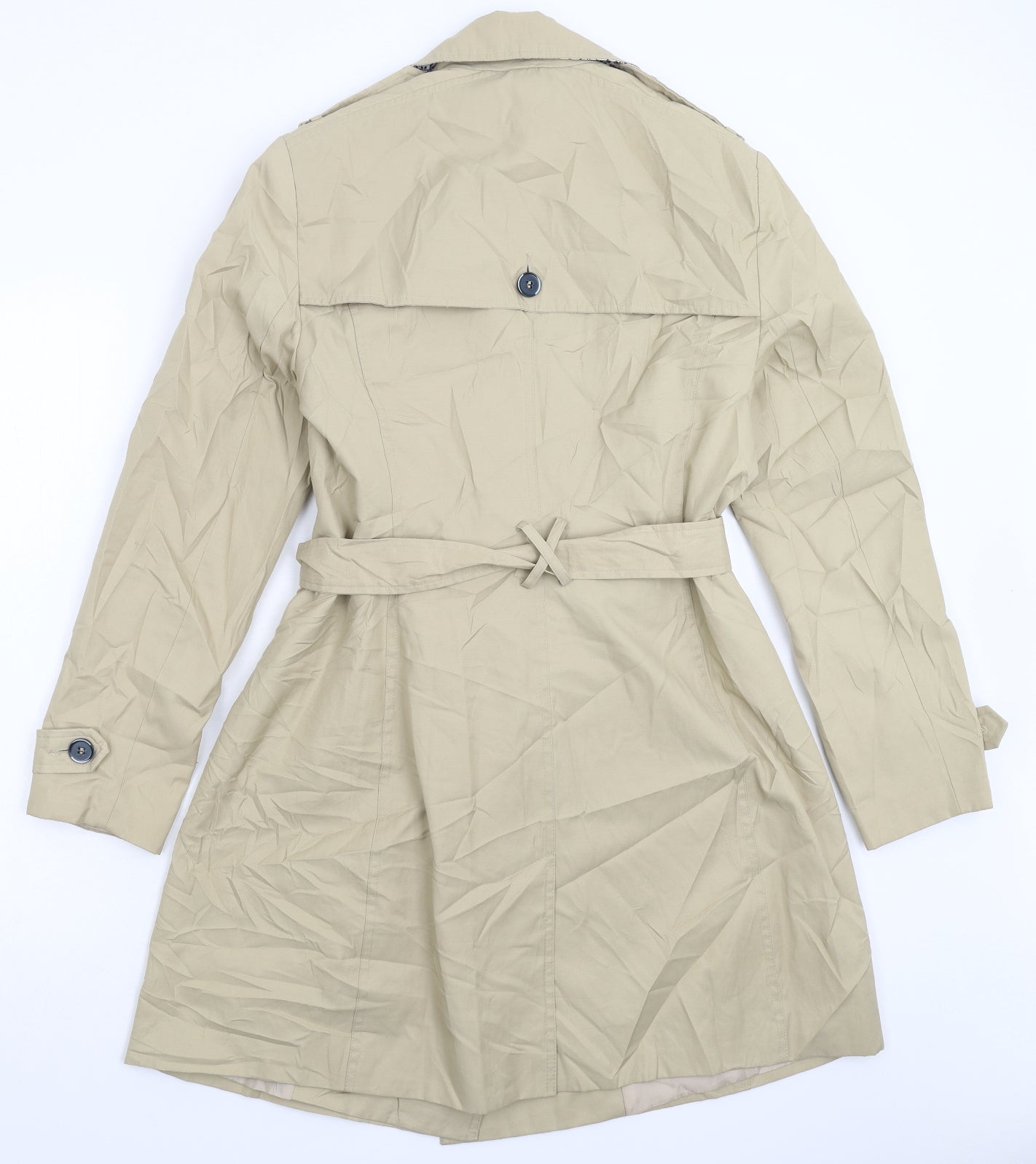 TU Womens Beige   Trench Coat Coat Size 14