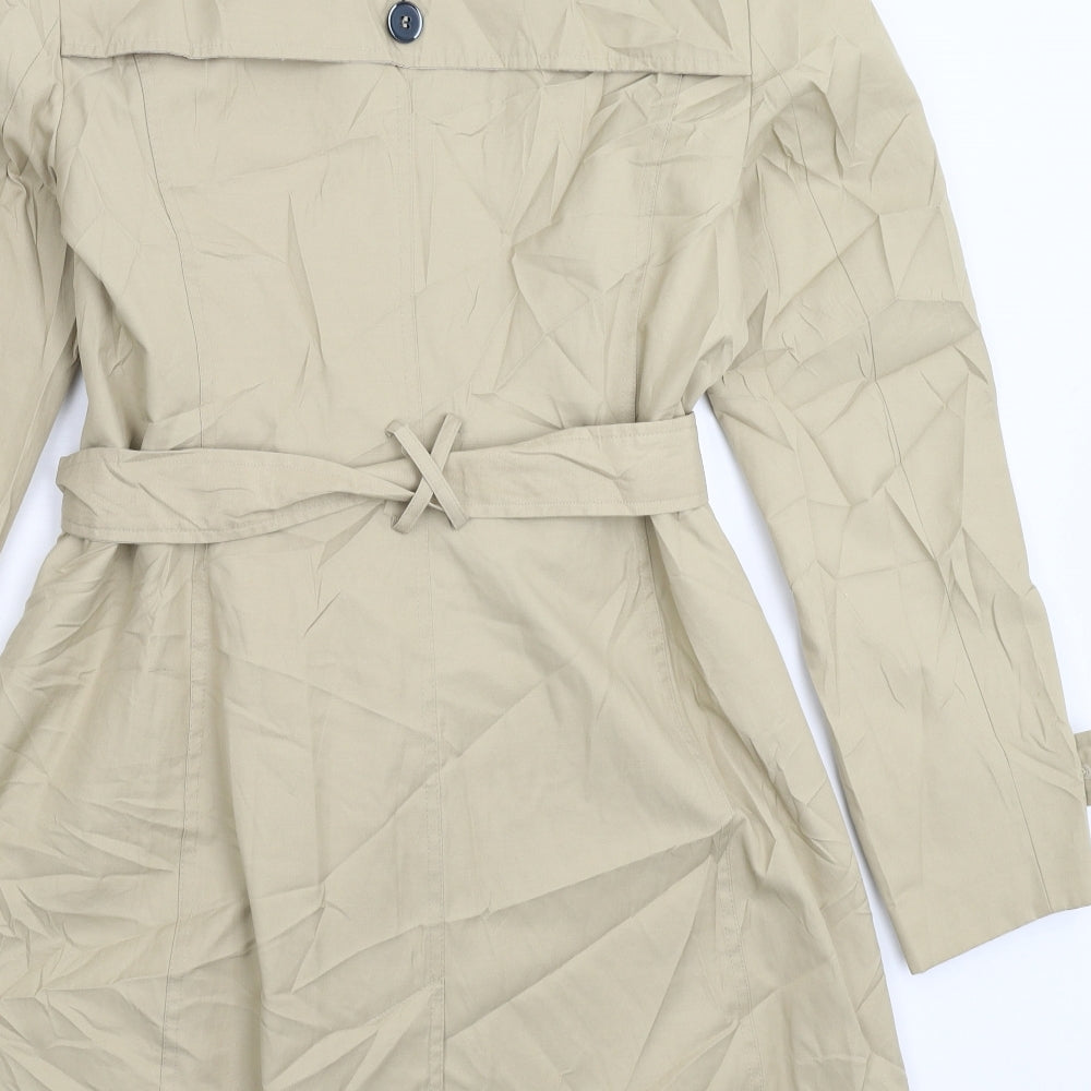 TU Womens Beige   Trench Coat Coat Size 14