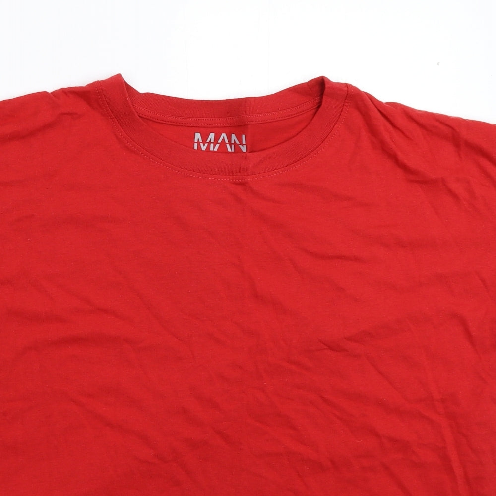 Boohoo Mens Red    T-Shirt Size XL