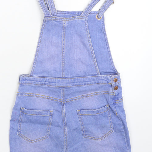 F&F Girls Blue  Denim Dungaree One-Piece Size 10-11 Years