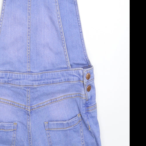F&F Girls Blue  Denim Dungaree One-Piece Size 10-11 Years