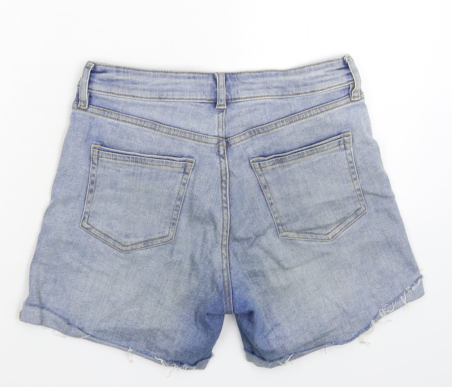F&F Womens Blue  Denim Bermuda Shorts Size 10