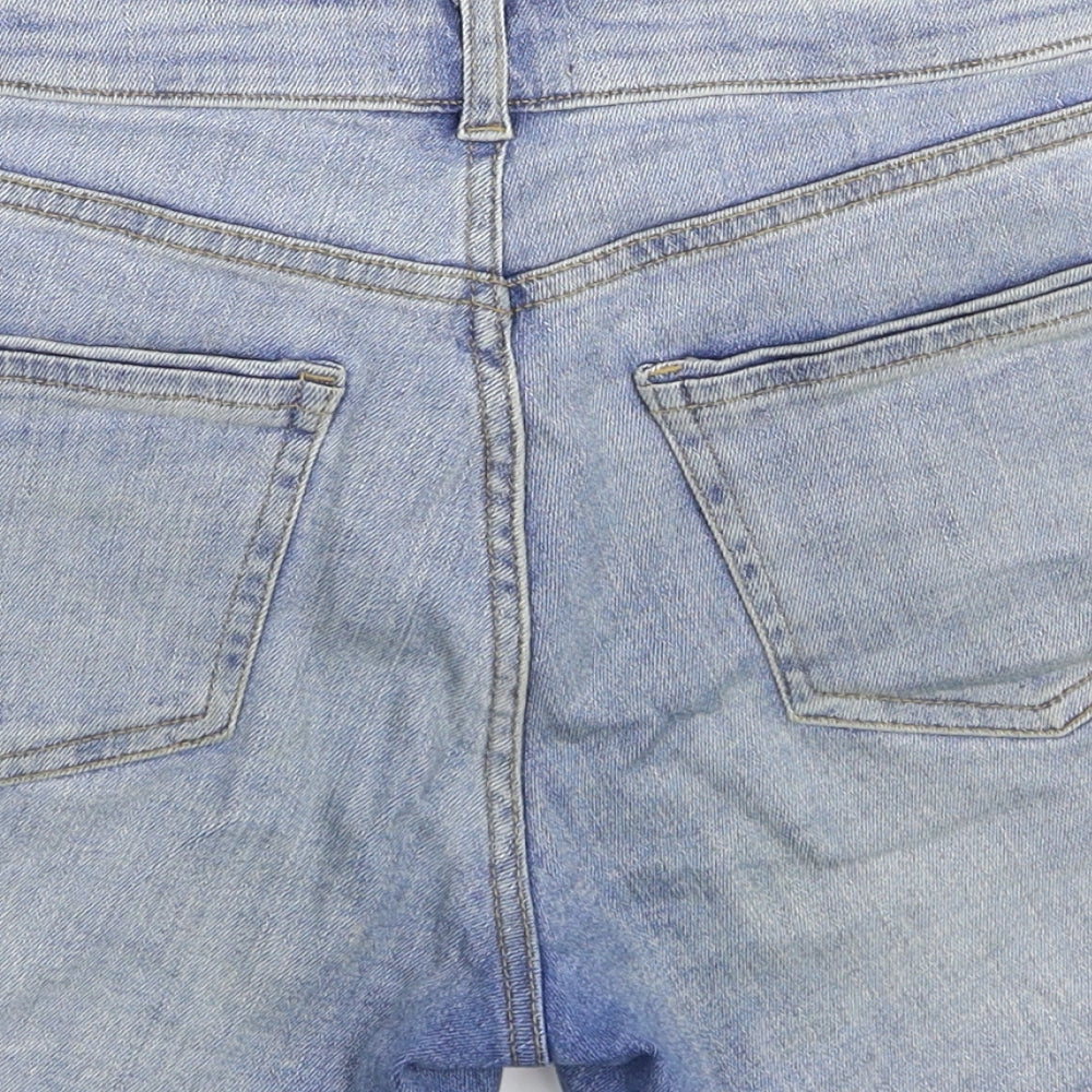 F&F Womens Blue  Denim Bermuda Shorts Size 10