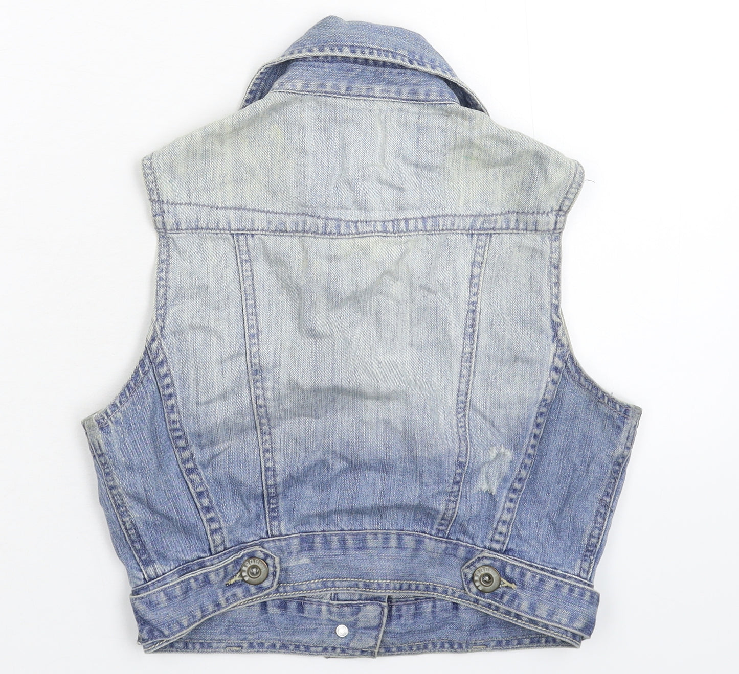 New Look Womens Blue  Denim Gilet Jacket Size 10