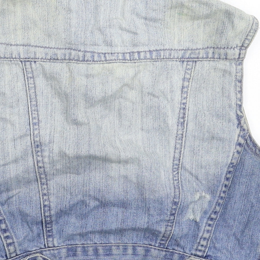 New Look Womens Blue  Denim Gilet Jacket Size 10